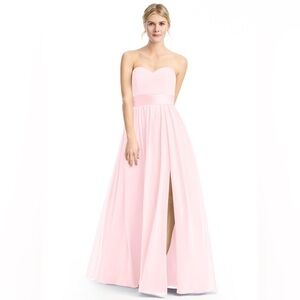 Azazie Light Pink Strapless Dress